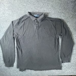 Polo Ralph Lauren Men’s XXL 2XL Grey Long Sleeve 1/4 Button Down Pony Golf Shirt